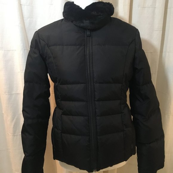Nine West Ski Coat Puffer Faux Fur Collar